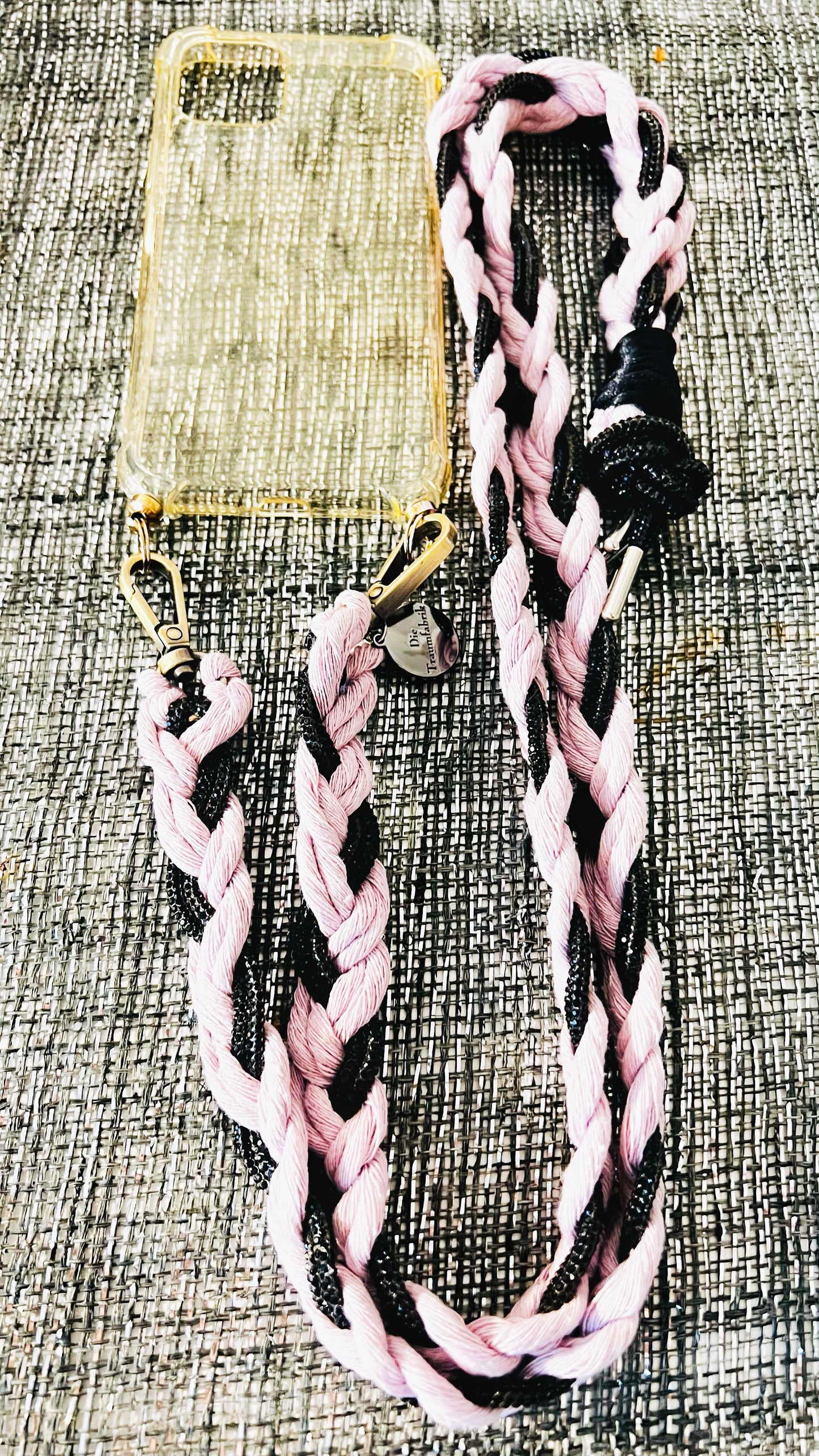 Makramee Glitzernde Handykordeln lila