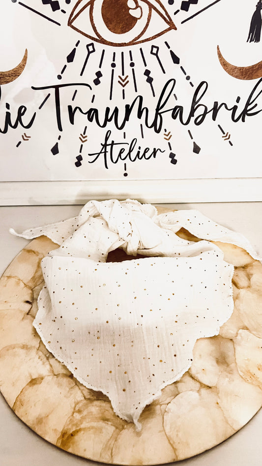 Musseline Dreieckshalstuch off-white