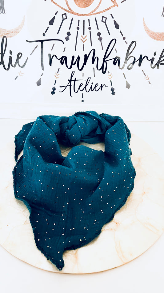 Musseline Dreieckshalstuch acqua