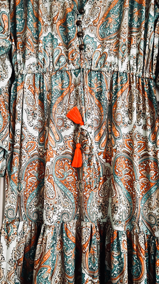 Bohemian Kleid - Langarm