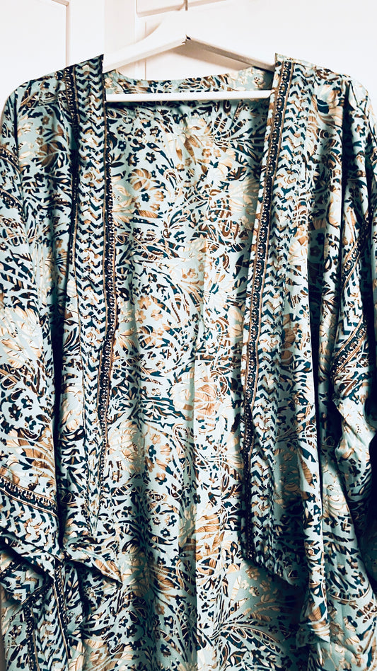 Kimono kurz türkis