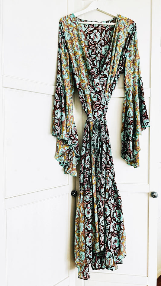 Bohemian Tunika Wickelkleid