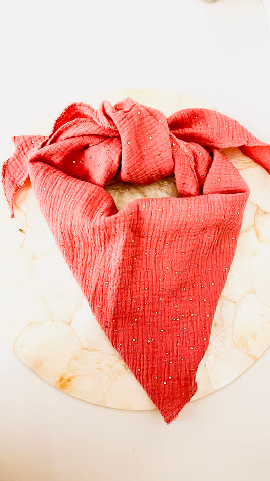 Musseline Dreieckshalstuch rosa