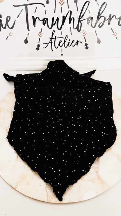 Musseline Dreieckshalstuch schwarz