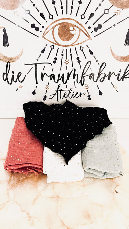 Musseline Dreieckshalstuch schwarz