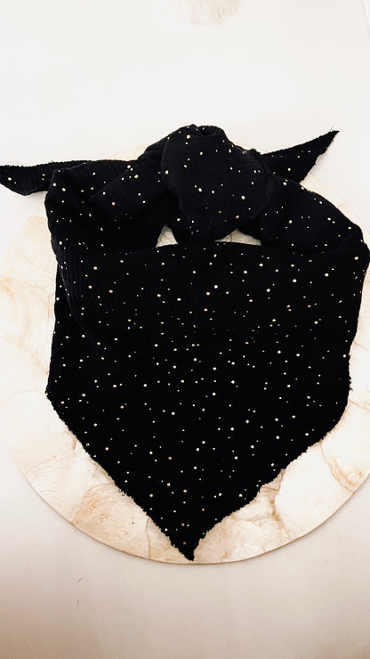 Musseline Dreieckshalstuch schwarz