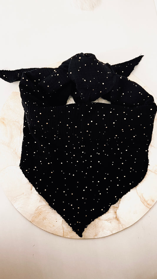 Musseline Dreieckshalstuch schwarz