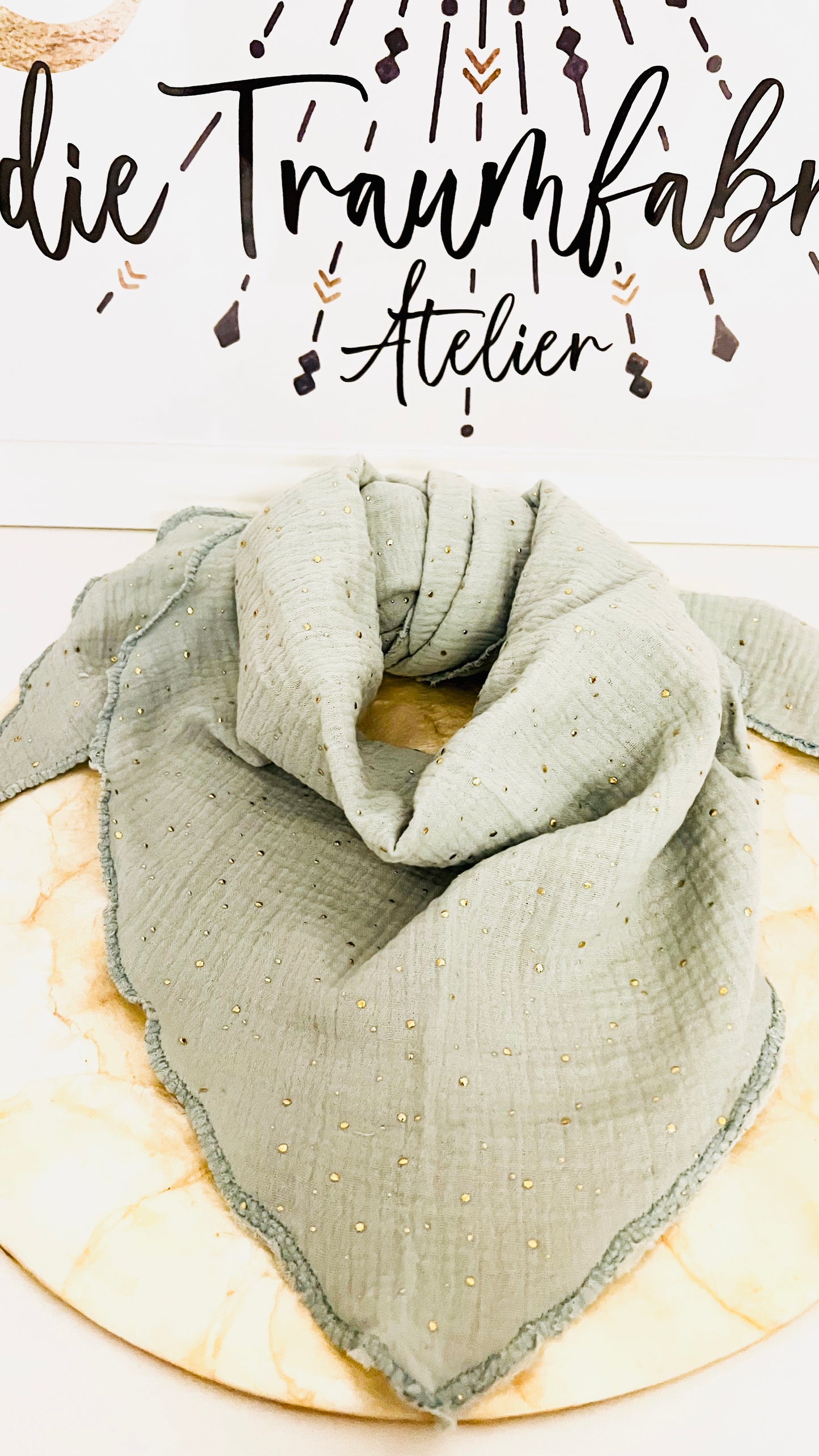 Musseline Dreieckshalstuch türkis