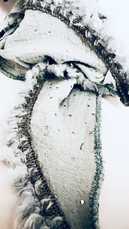 Musseline Dreieckshalstuch türkis