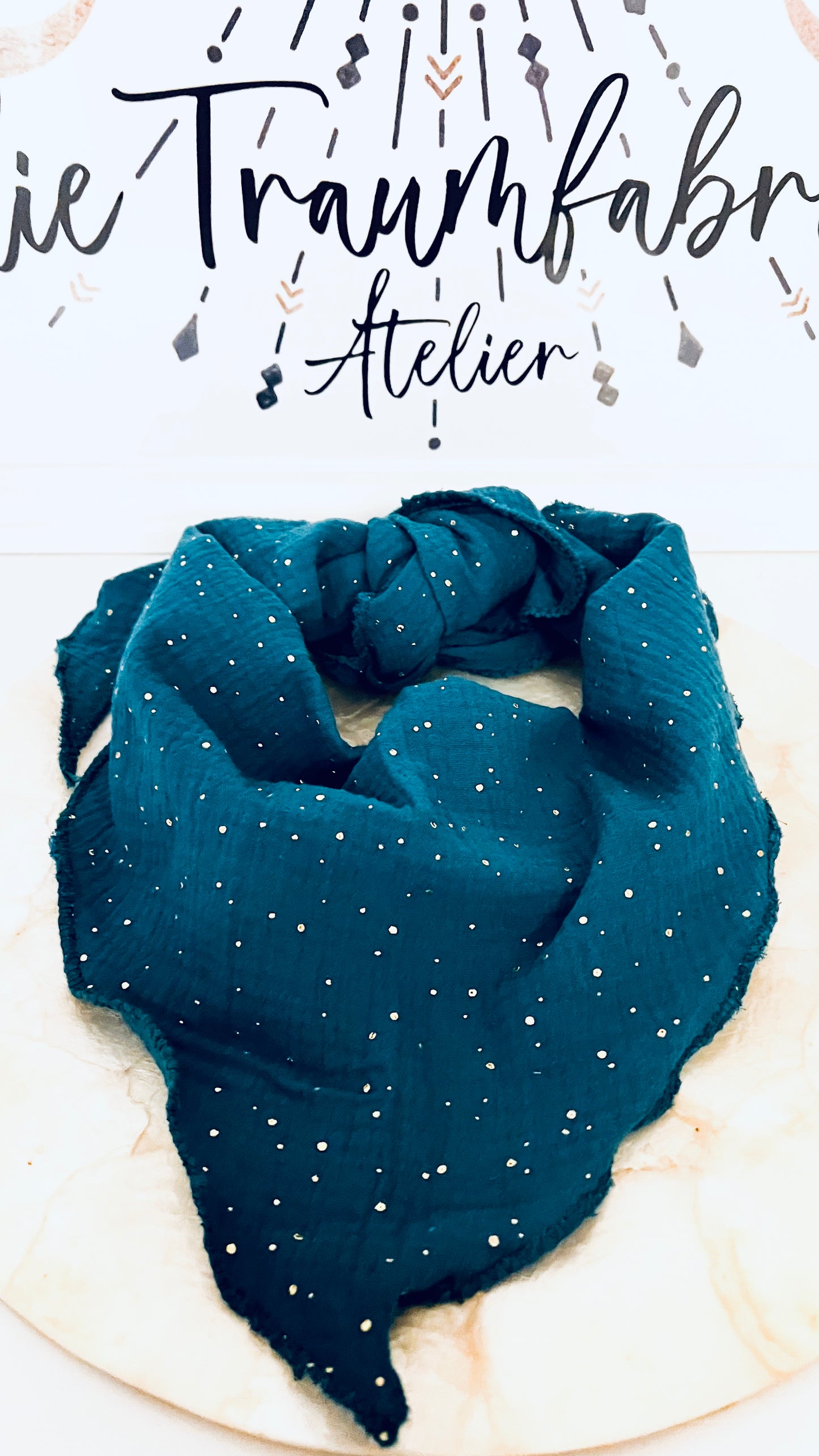 Musseline Dreieckshalstuch acqua