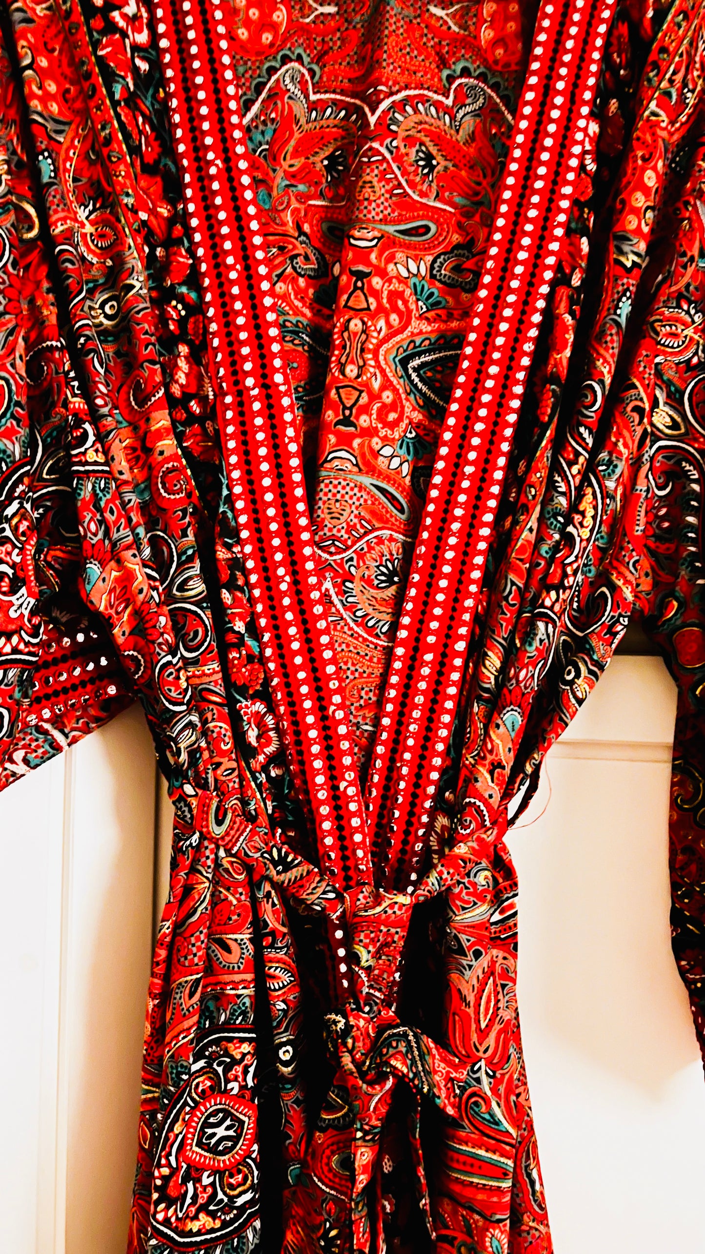 Kimono mit Borten lang