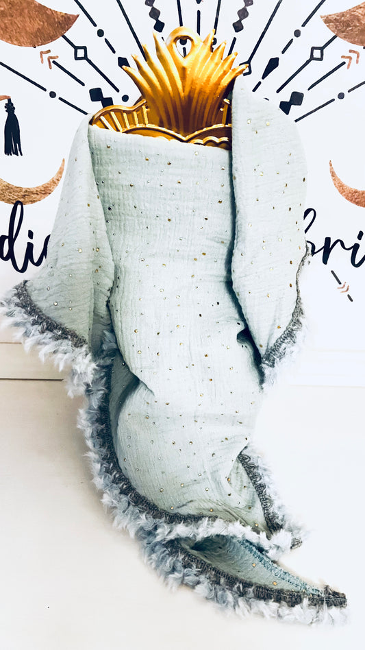 Musseline Dreieckshalstuch türkis