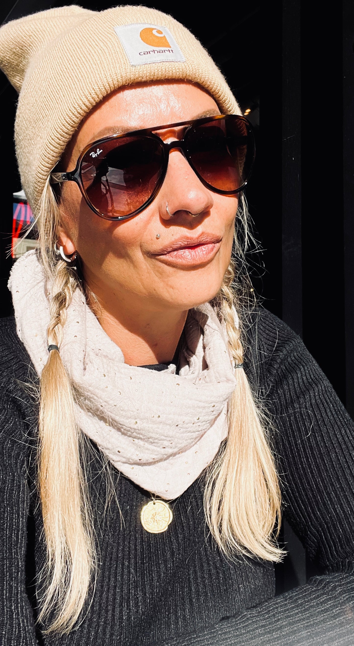 Musseline Dreieckshalstuch türkis