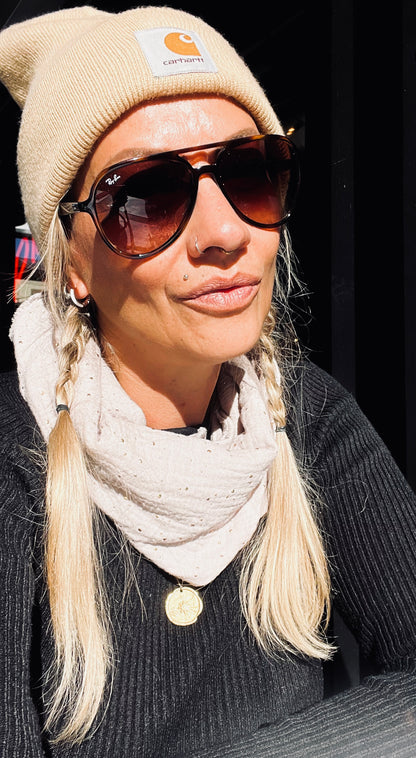 Musseline Dreieckshalstuch türkis