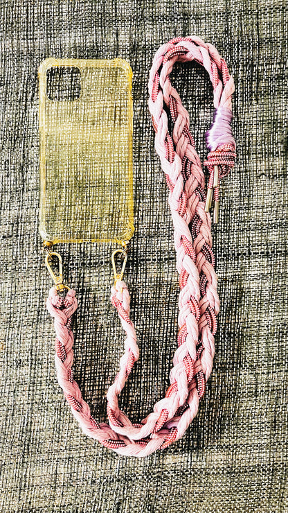 Makramee Glitzernde Handykordeln lila