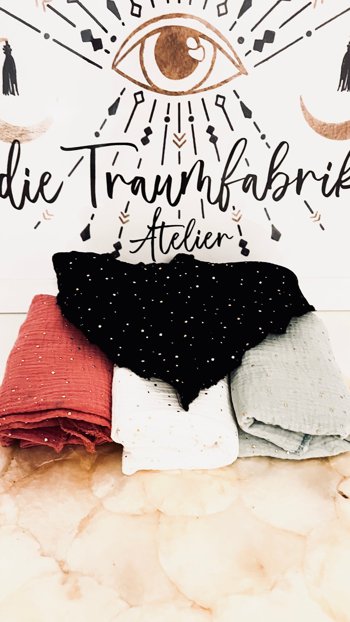 Musseline Dreieckshalstuch türkis