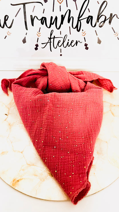 Musseline Dreieckshalstuch rosa