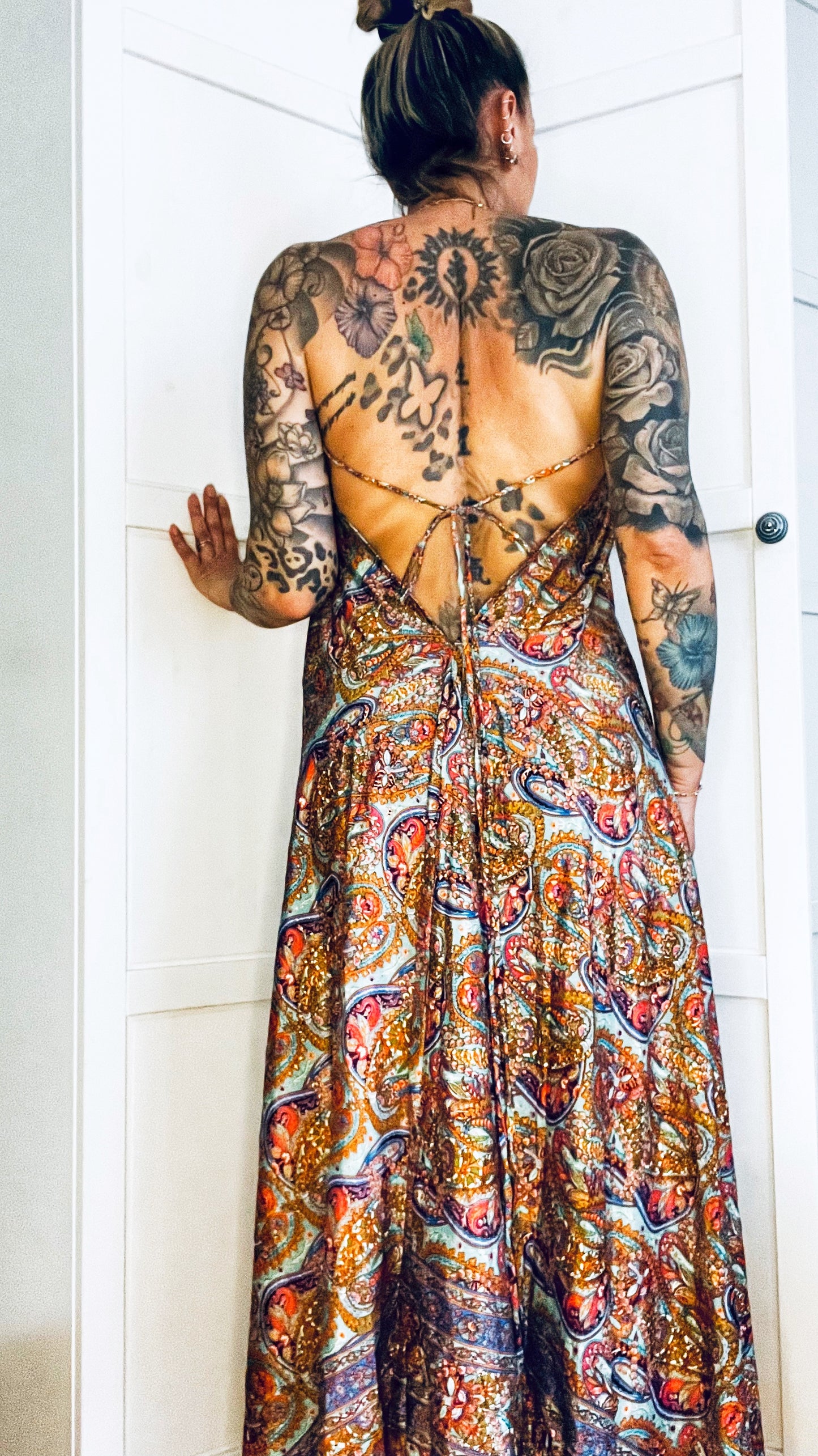 Bohemian Kleid - Blue Red