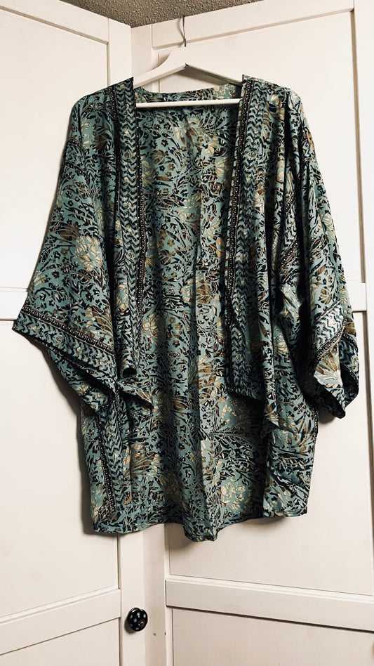 Kimono kurz türkis