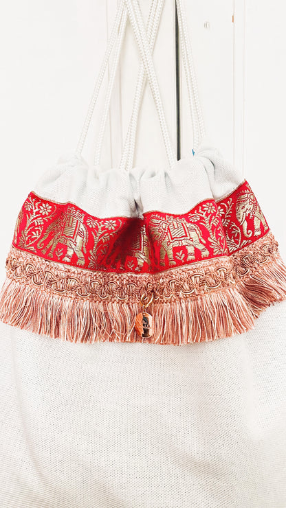 Rucksack-Weiss mit Elefanten