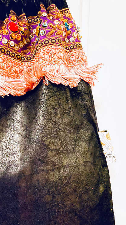 Rucksack-Kunstleder- Schwarz