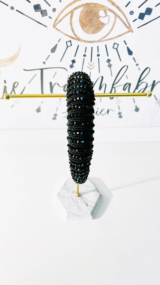 Schwarzer Perlen Haarreif