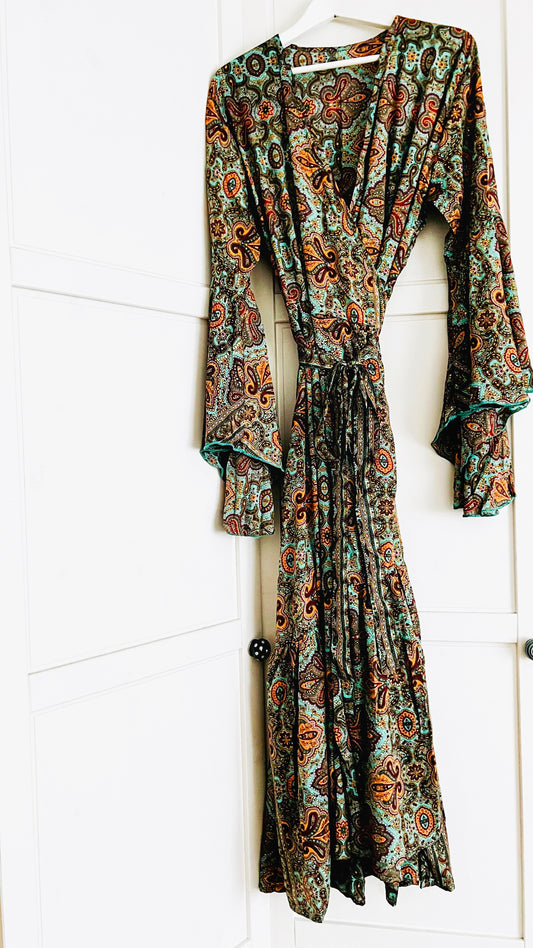 Bohemian Tunika Wickelkleid