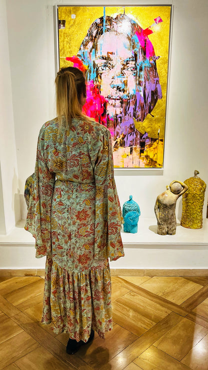 Bohemian Tunika Wickelkleid