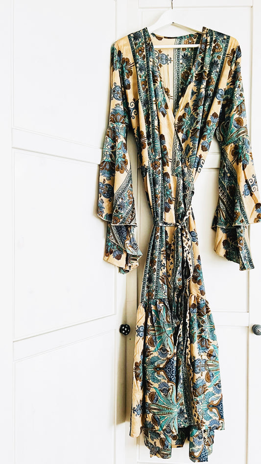 Bohemian Tunika Wickelkleid