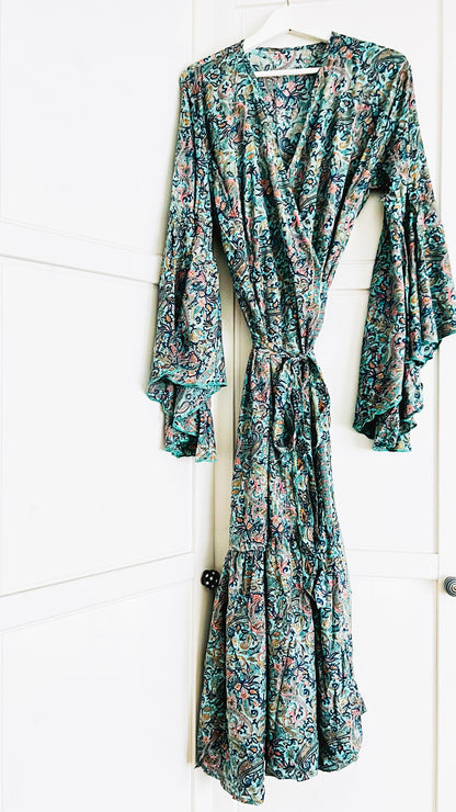 Bohemian Tunika Wickelkleid