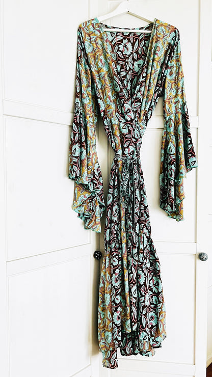 Bohemian Tunika Wickelkleid