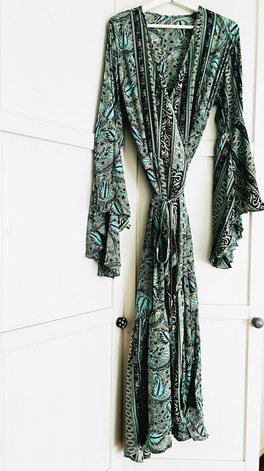 Bohemian Tunika Wickelkleid