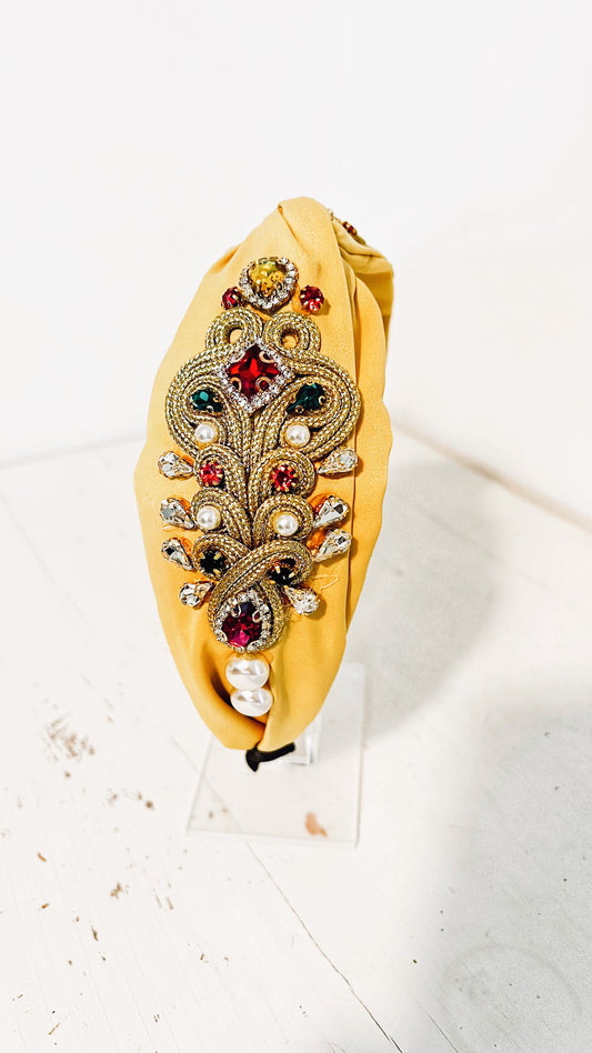 Turban Haarreif Gold