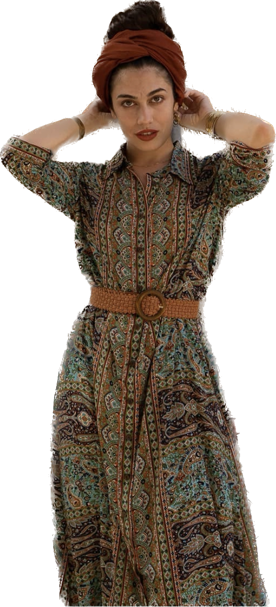 Bohemian Hemdkleid long